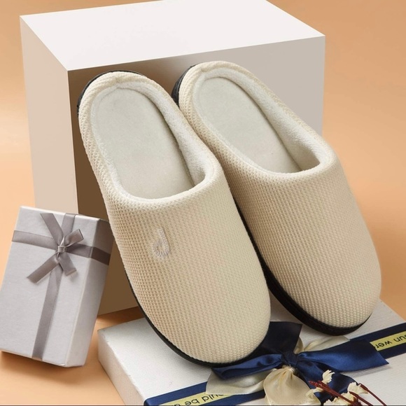 New Women’s Memory Foam House Slippers Beige​ - Picture 6 of 7